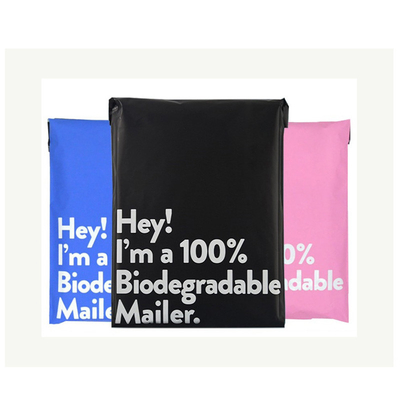 Karikatur-Kindergeschenkboxen drücken 100% biologisch abbaubaren Kurier Bags Matte Black Pink aus