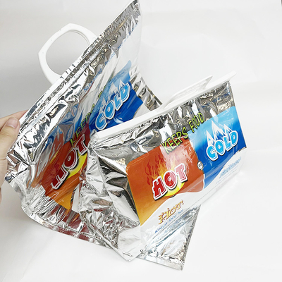 Silberne Plastikgewohnheits-heiße kalte thermische Wegwerftasche für Tiefkühlkost