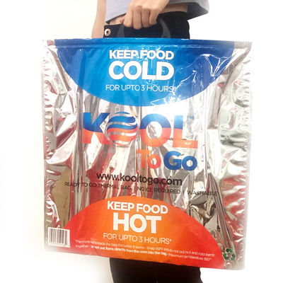 30lbs-heiße und kalte Isoliertaschen, Aluminiumfolie-Mitnehmerfördermaschinen-Taschen