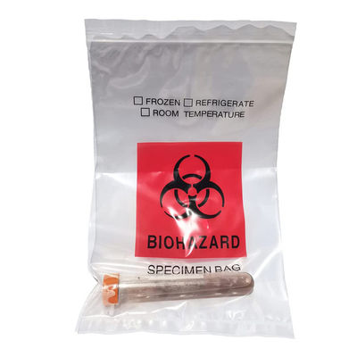 Polypropylen-Exemplar Biohazard-Abfall-Tasche mit Reißverschluss mit Dokumenten-Beutel
