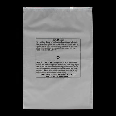 0.025- 0.14mm biologisch abbaubarer Verpackentasche CPE EVA Frosted Zipper For Cloth