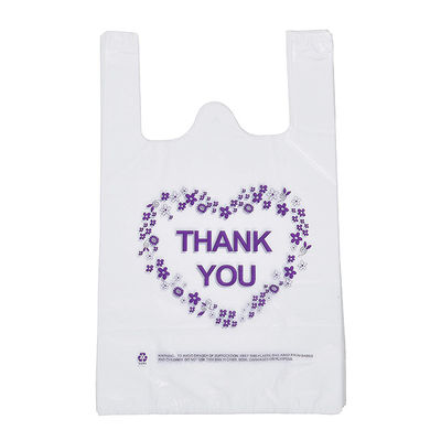 1.2mils danken Ihnen T-Shirt Carry Out Bags, 100% biologisch abbaubare Plastikeinkaufstüten