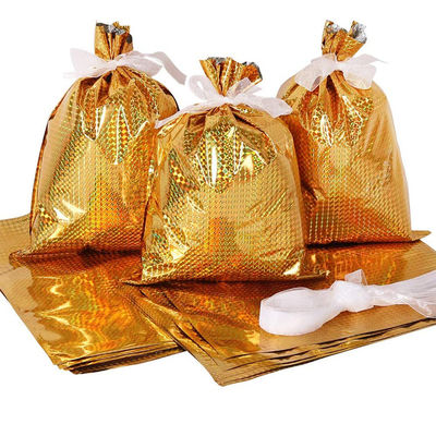 Weihnachtszugschnur-Aluminiumfolie-Taschen-Süßigkeit, die 9 Farben verpackt