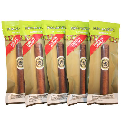 Verpackungs-Zigarren-Luftfeuchtigkeitsregler-Tasche ROHS verpackt stumpfe gezeichnete Plastik-Folie