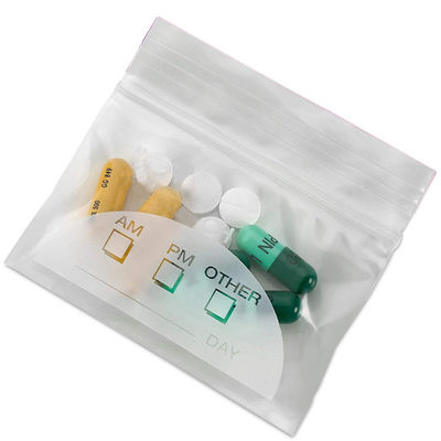 Des Reißverschluss-3 x 2,75 wiederversiegelbaren Zoll der Plastiktasche-, Reise-Pillen-Organisator Pouch