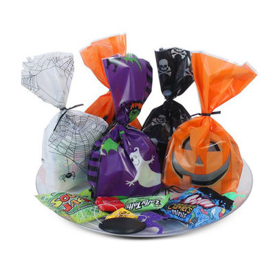 Halloween LDPE-Bevorzugungs-Süßigkeits-Polyverpackentasche mit Band