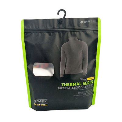 VmPET-Unterwäsche-Verpackentasche mit Reißverschluss mit hängendem Haken Asp