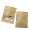Tasche Browns/des weißen Kraftpapiers mit Reißverschluss mit dem Fenster-Nahrungsmittelohrring-Schmuck-Verpacken