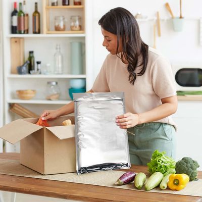 Einweg-Metall-Aluminiumfolie, heißkalt, thermisch isoliert, Blasenkühler, Mailers, Umschlag